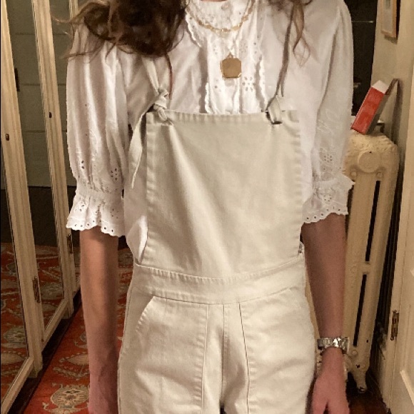 Loup Pants - Loup Ivory Knot Overalls